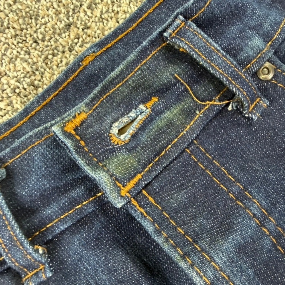 Origin USA Maine Made Dark Wash Straight Leg Fit Indigo Wash Denim Jeans Mens 34 - Picture 4 of 13